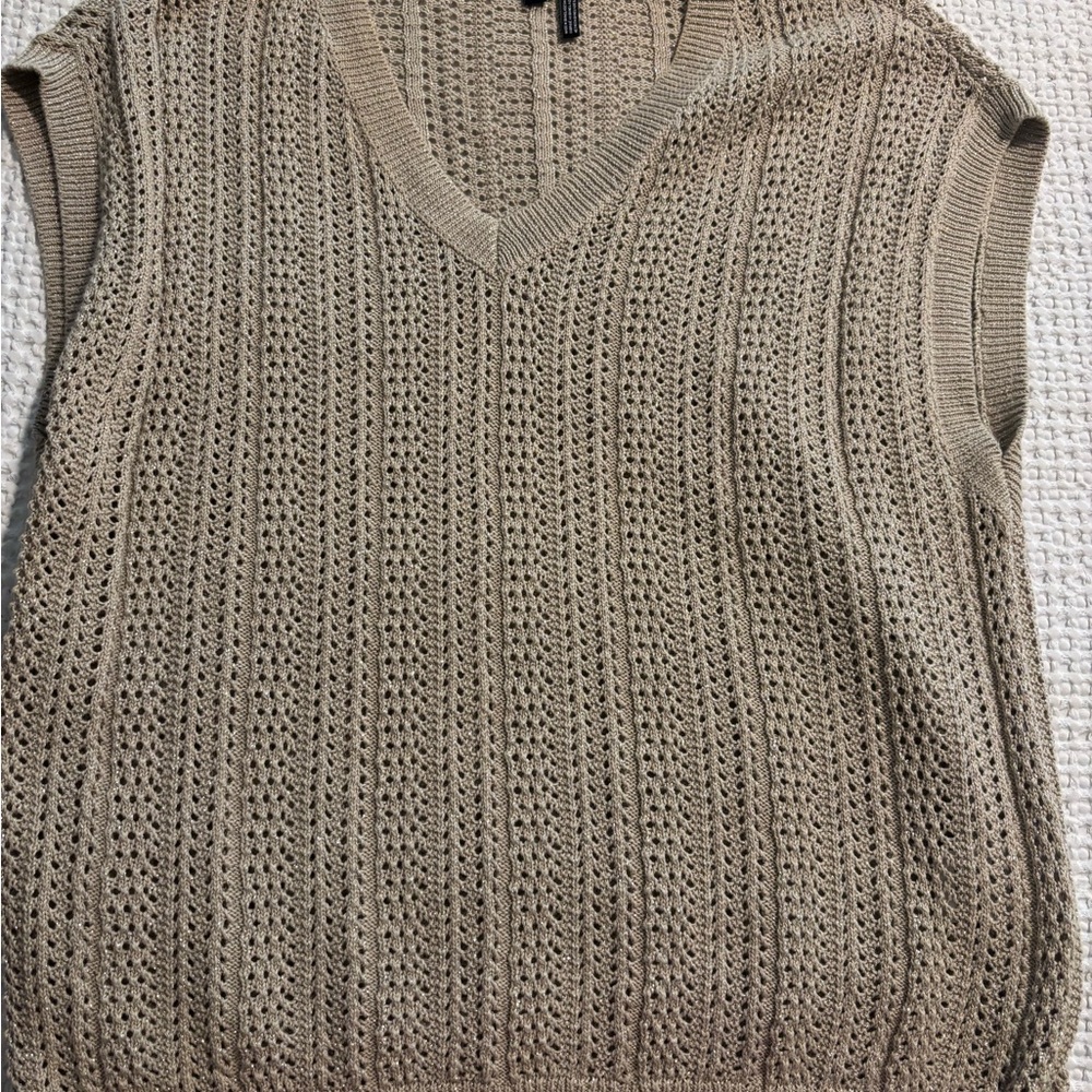 DKNY Beige Knit Blouse